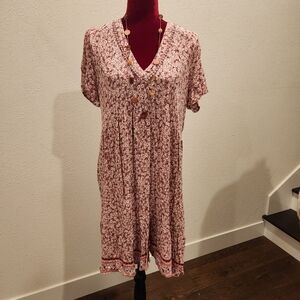 Knox Rose Pink and White Floral Top